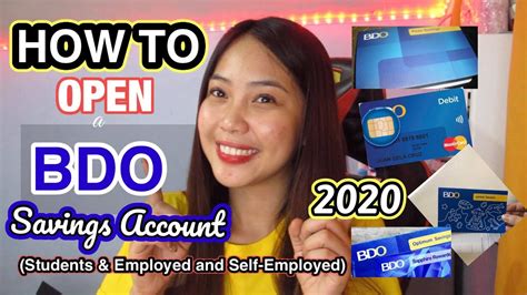 bdo open account for students.